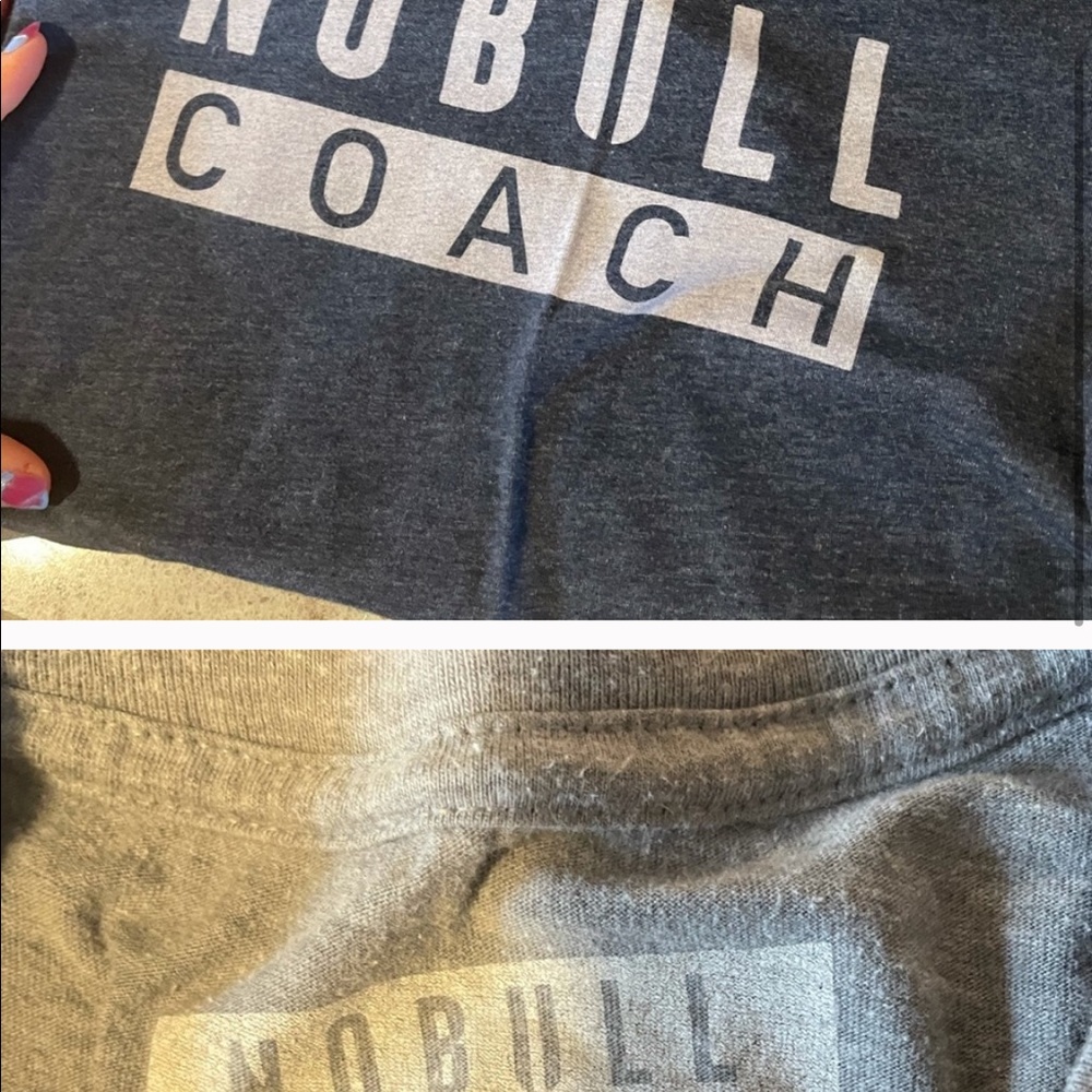 Gray and blue shirt